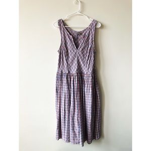 Eshakti Plus Size Plaid Cotton dress